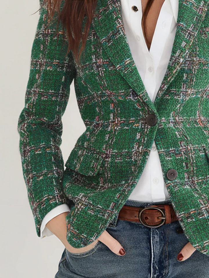 Fiona | Retro Plaid Blazer