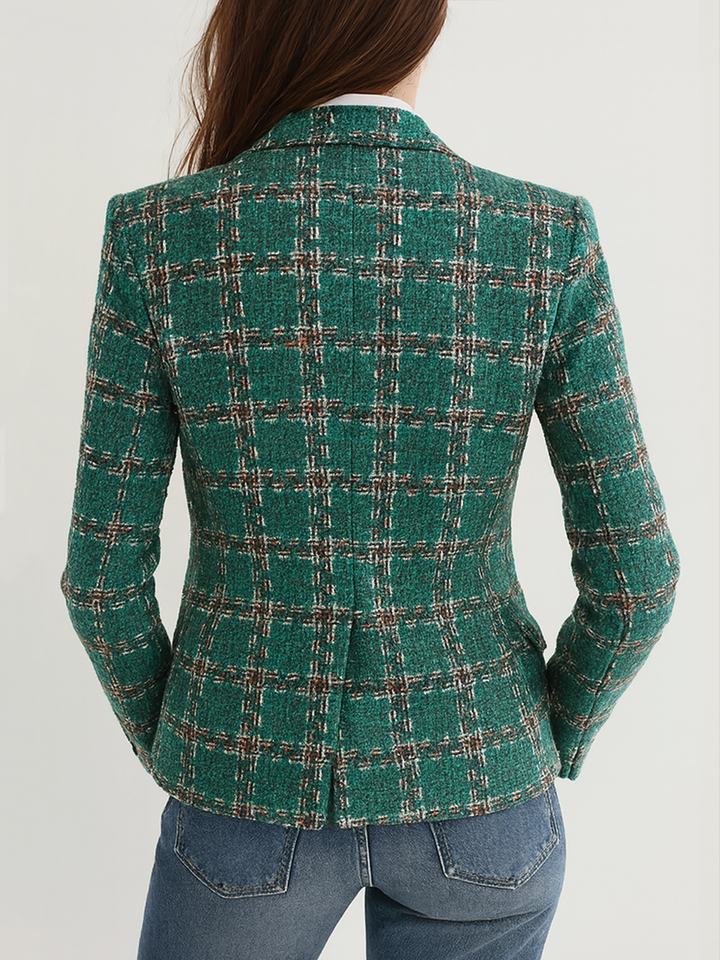 Fiona | Retro Plaid Blazer