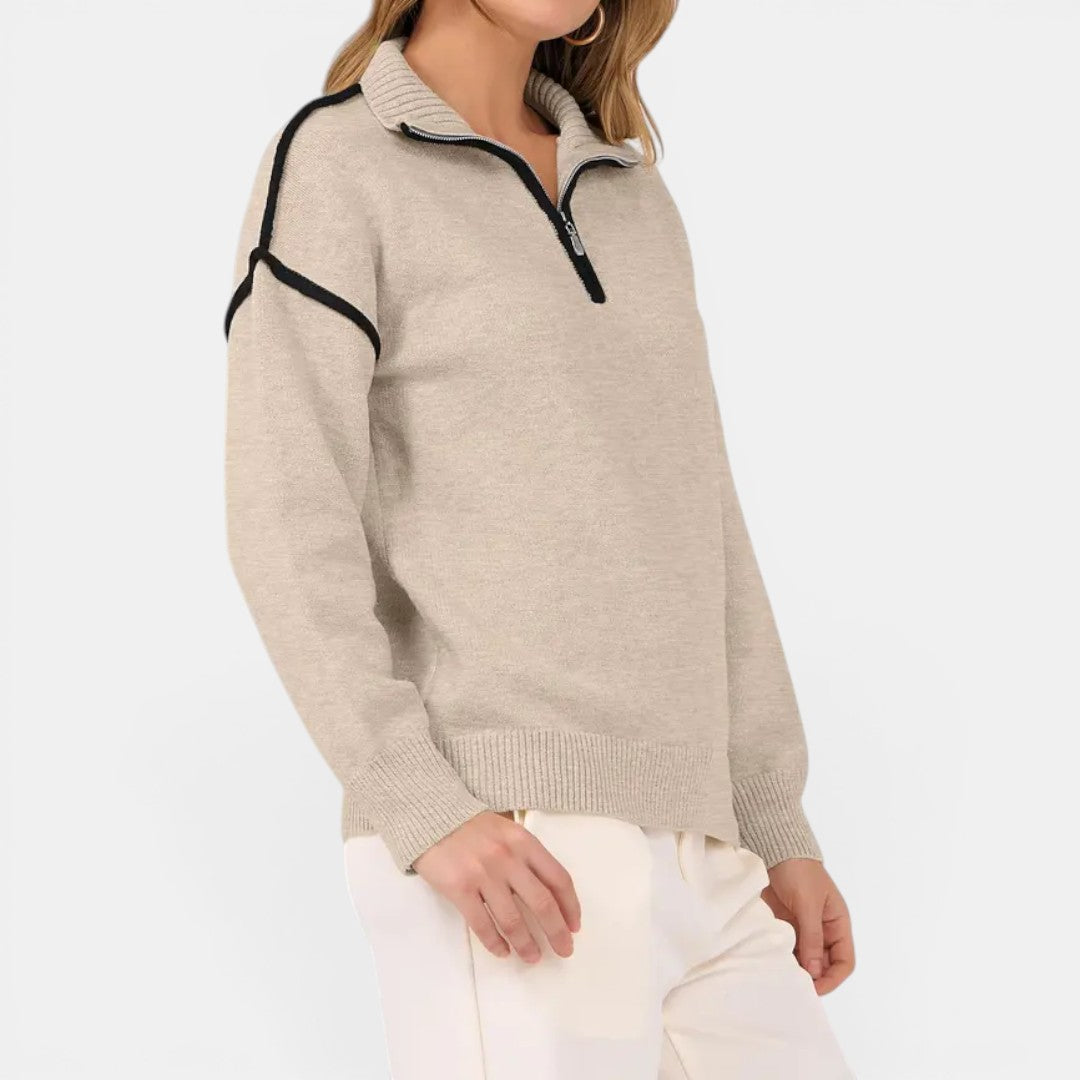 Zibby | Quarter Zip Pullover Sweater