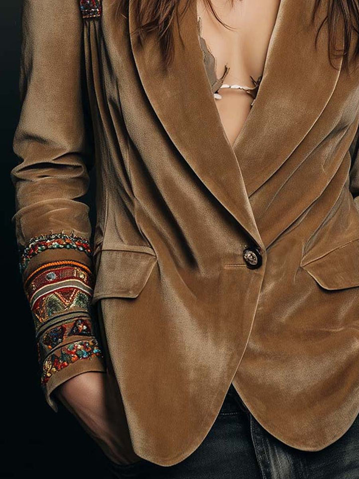 Giselle | Embroidered Bohemian-Style Blazer