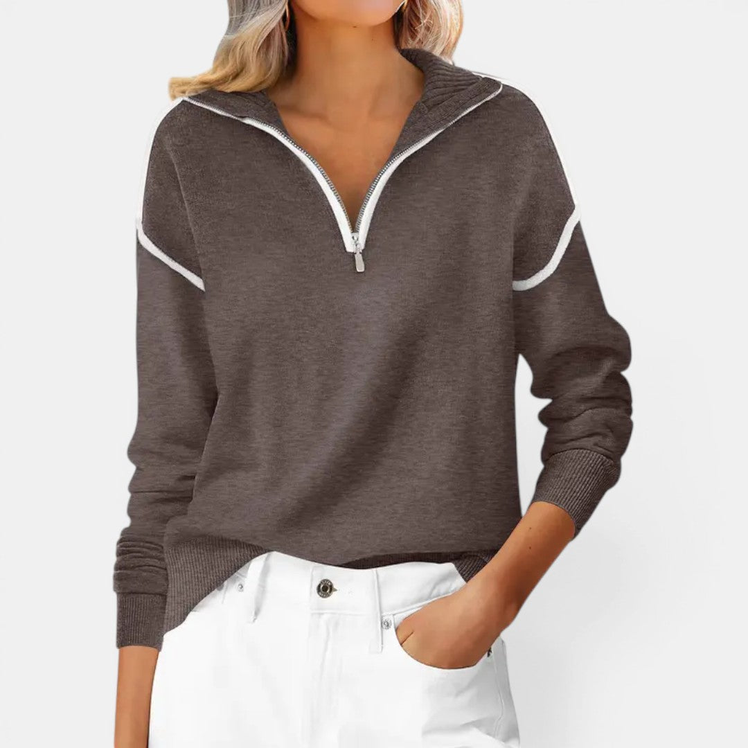 Zibby | Quarter Zip Pullover Sweater
