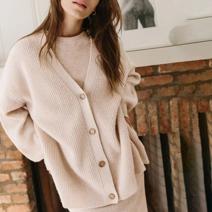 Grace Buttoned Knit Cardigan | Buttoned Knit Layering Piece