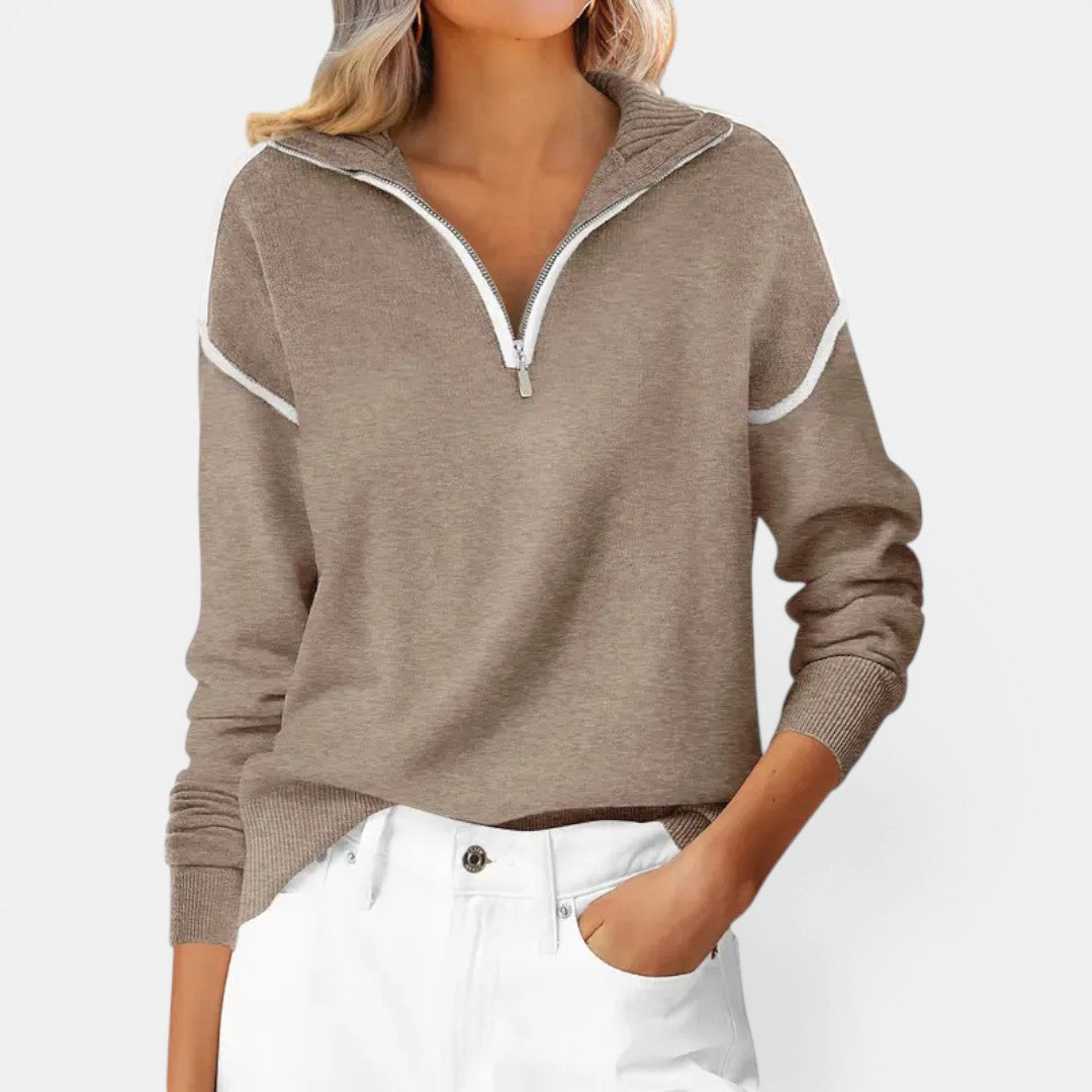 Zibby | Quarter Zip Pullover Sweater