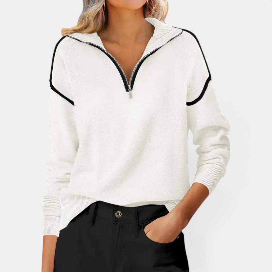 Zibby | Quarter Zip Pullover Sweater