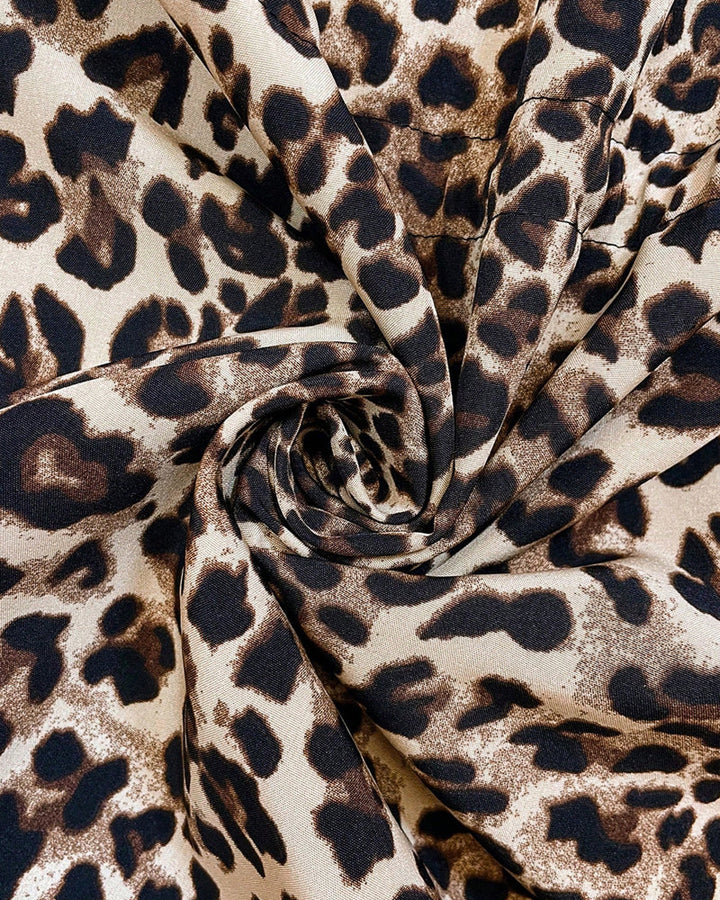 Giselle | Reversible Hooded Coat with Leopard Print