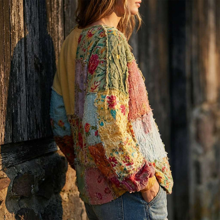 Maya | Colorful Patchwork Meadowloom Top