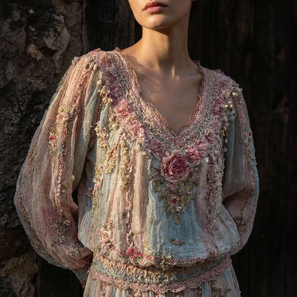Maya | Colorful Patchwork Meadowloom Top