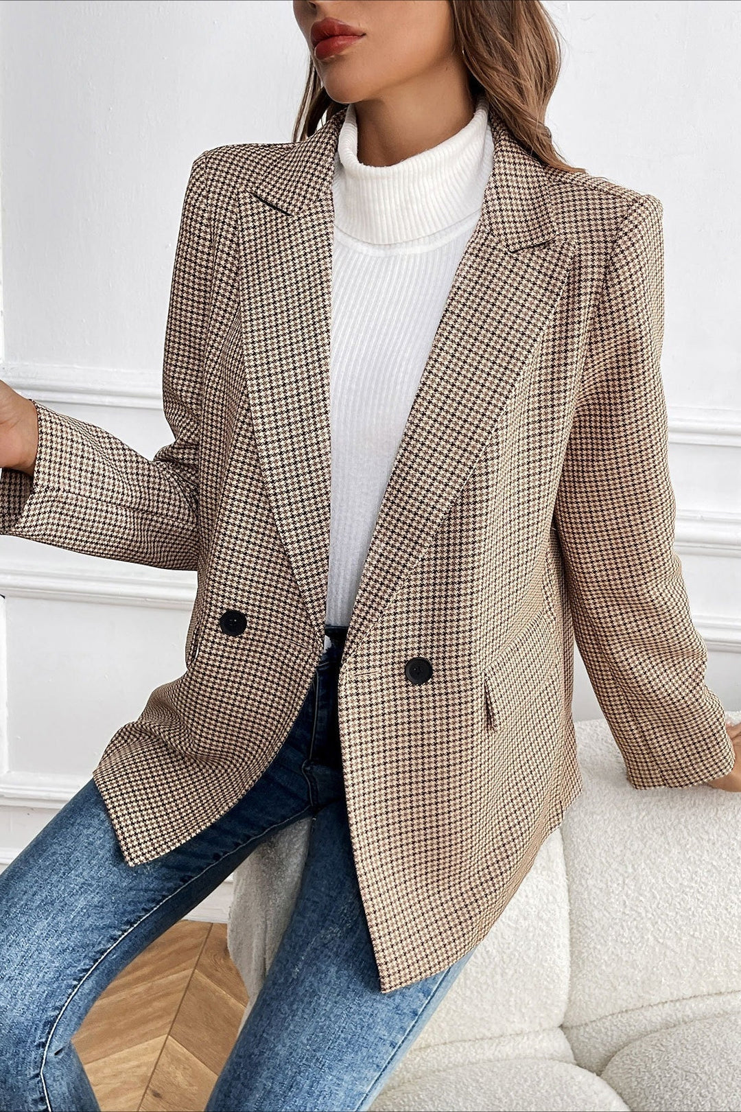 Beatrice | Vintage Houndstooth Blazer