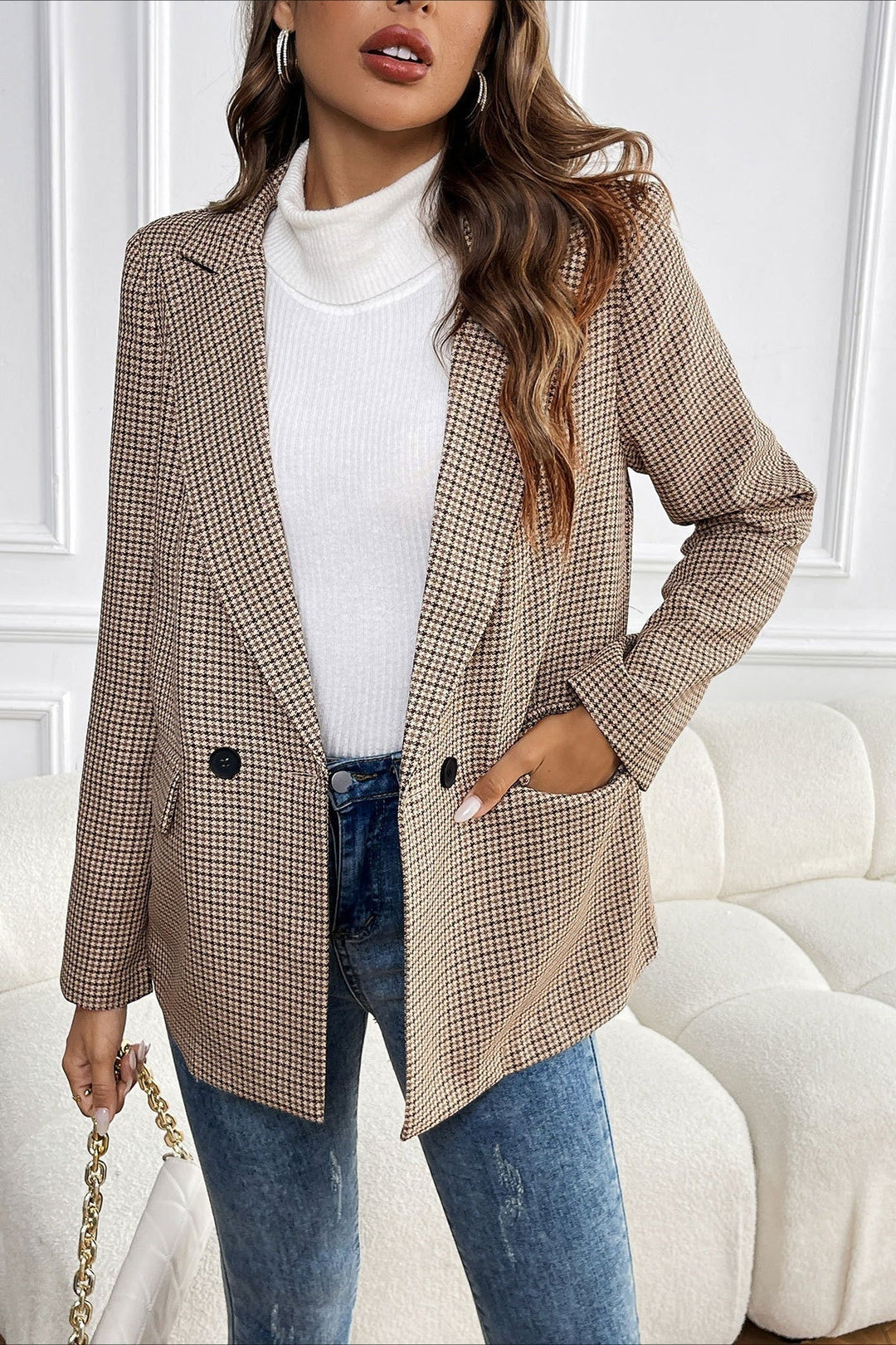 Beatrice | Vintage Houndstooth Blazer